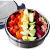 imageLunchBots Salad Bowl Lunch Container  3 Cup  Leak Proof Lid  Stainless Steel Inside  Not Insulated  BPA Free Dishwasher Safe  Navy  3 cup