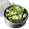 imageLunchBots Stainless Steel Salad Bowl with Click On Lid Lunch Containers for Adults and Children Reusable Lunch Container with a 4 Cup Capacity  32oz Lavender Lid