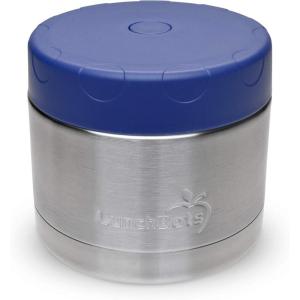 LunchBots 12oz Insulated Food Jar Stainless Steel Wide Mouth – Container With Vented Lid – Keeps Contents Hot or Cold for Hours – Leak-Proof Portable Thermal Food Jar is Ideal for Soup – Navy