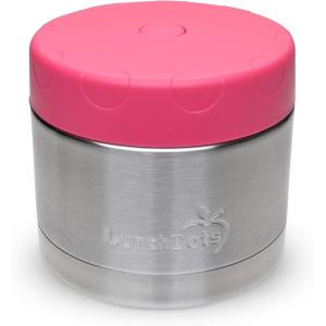 LunchBots 16oz thermos Stainless Steel Wide Mouth – Insulated thermos With Vented Lid – Keeps Food Hot or Cold for Hours – Leak-Proof Portable Thermal Food Jar is Ideal for Soup – 16 ounce – Aqua(Pink)