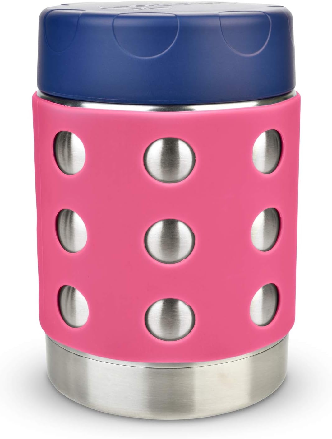 image:imageLunchBots Thermal 8 oz Insulated Stainless Food Jar Aqua DotsPinkNavy